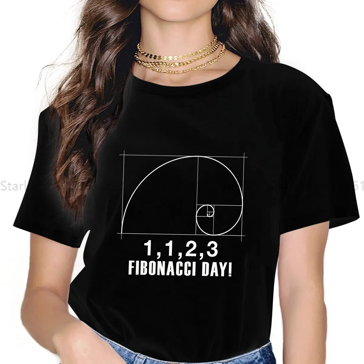 Day 1,1,2,3, November 23 Women's T Shirt Fibonacci Sequence Golden Ratio Ladies Tees Harajuku Polyester Tops Basic Tshirt y2k