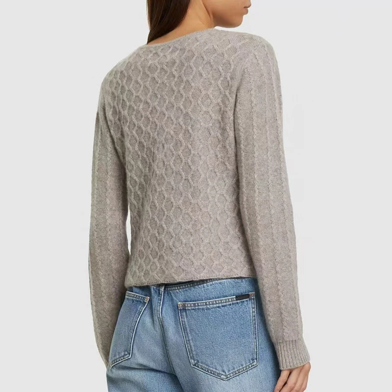 Women\'s knitwear, long-sleeved round neck wool sweater, fashionable and versatile, high-quality tops, fall, new, 2024, y2k