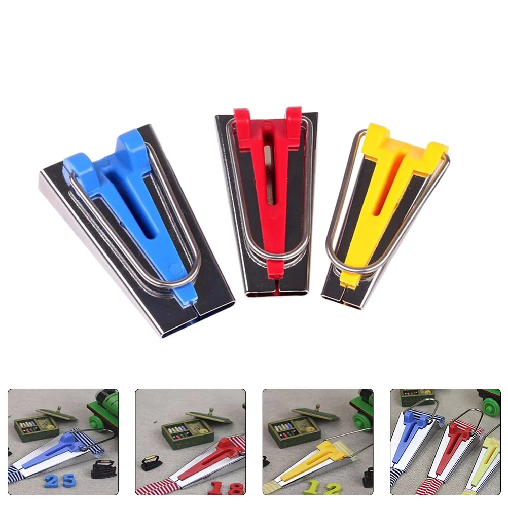 3 قطعة صانع الشريط التحيز النسيج اللحف أداة تجليد سهلة الاستخدام سريع سلس الخياطة اللحف لوازم النسيج شريط متحيز صانع #4