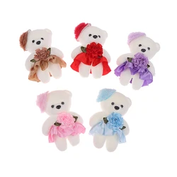 10PCS 11cm Bear Bouquet Small Bear Couple Bear Gift Packaging Wedding Gift Birthday Present