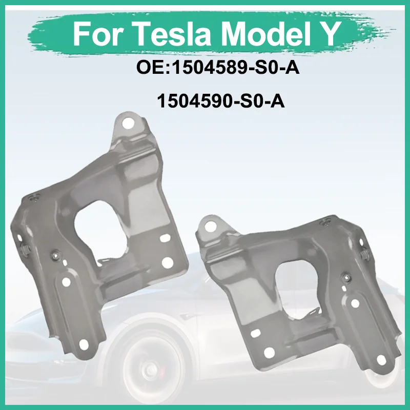 For Tesla Model Y Support Car Side Front Bumper Lower Wing Support Plate Front Fender Support 2021-2023 1504589-s0-A 1504590-s0-