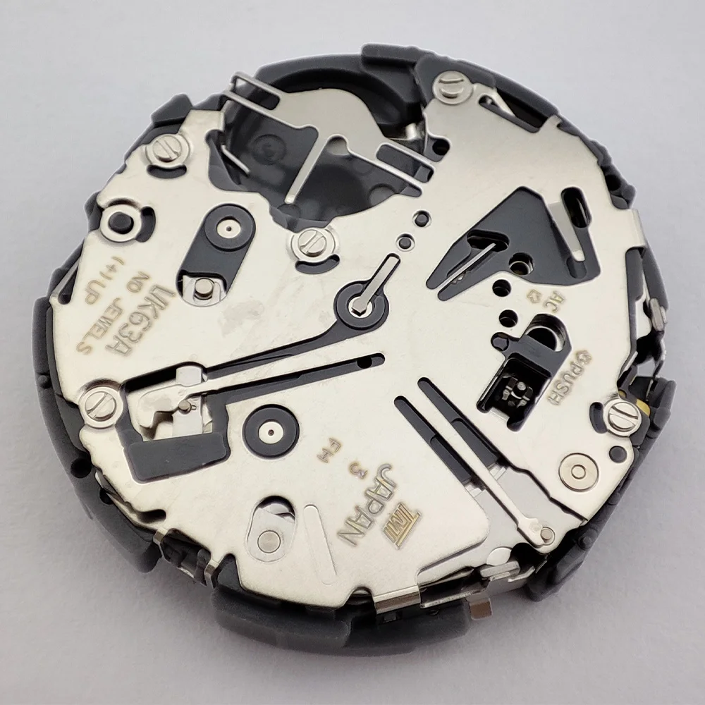 VK63A Movement Quartz Watch Date Chronograph Watch Movement For VK Series VK63/VK63A Watch White Single Calend At 3 O'clock Date