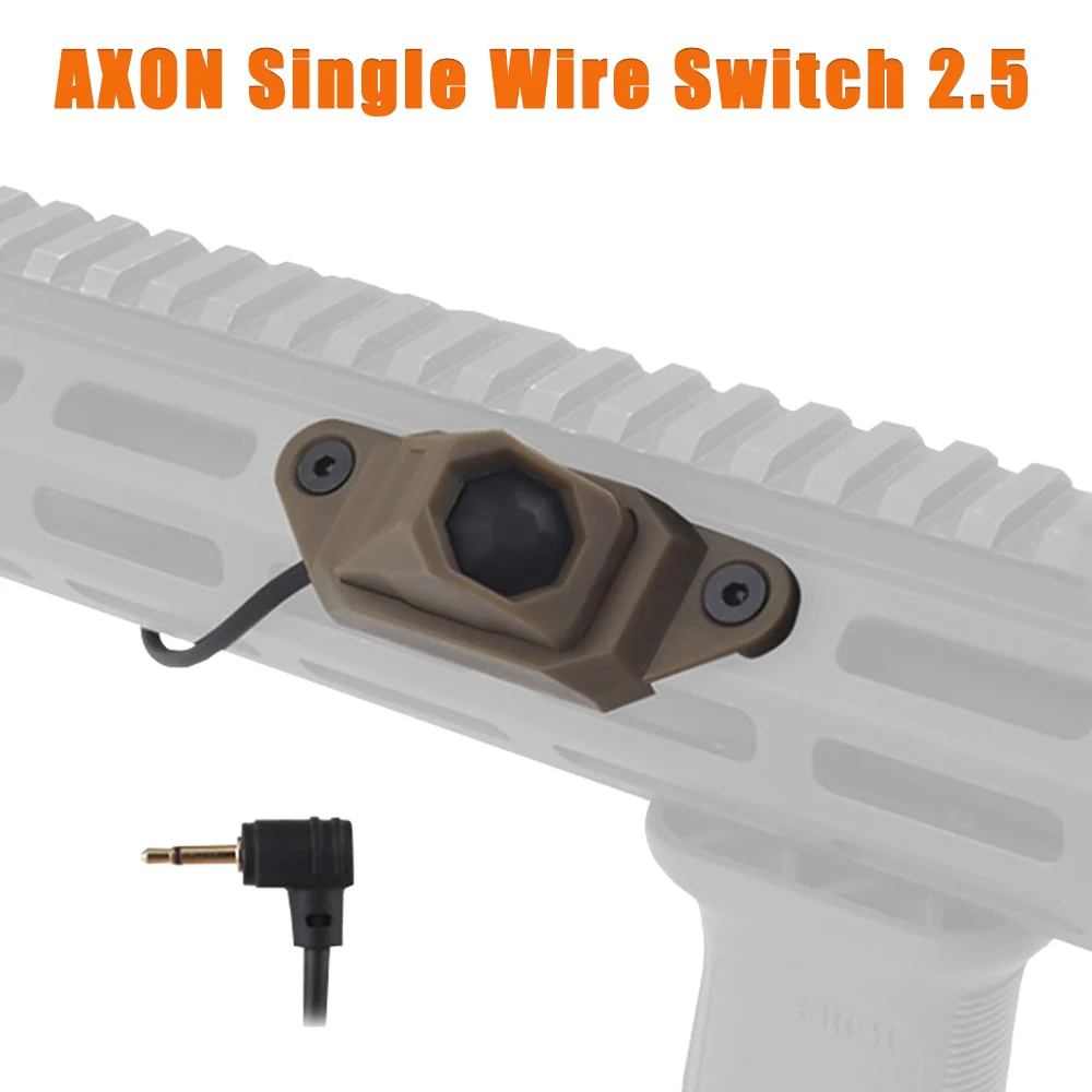 AXON Single Wire Pressure Switch Tactical Flashlight PEQ Laser Pushbutton SF/2.5/CRANE LASER Plugs，Adapt To Picatinny&M-LOK Rail
