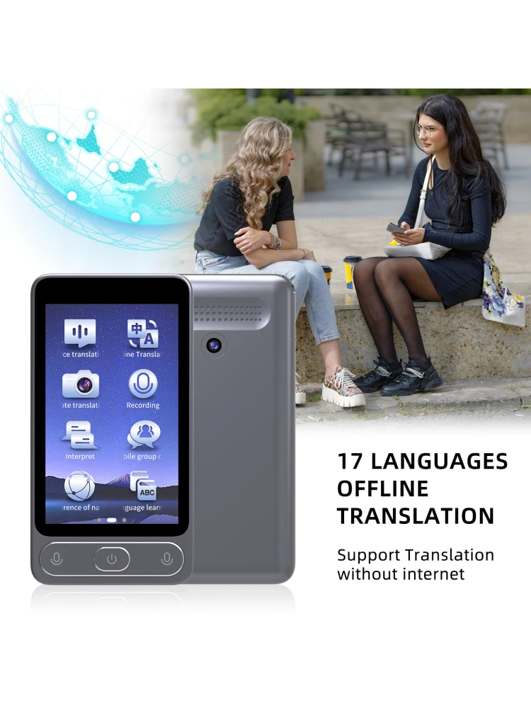 TR10 Voice Translator Device, Tradução Offline, Interpretação Simultânea, Texto e Foto, 142 Idiomas