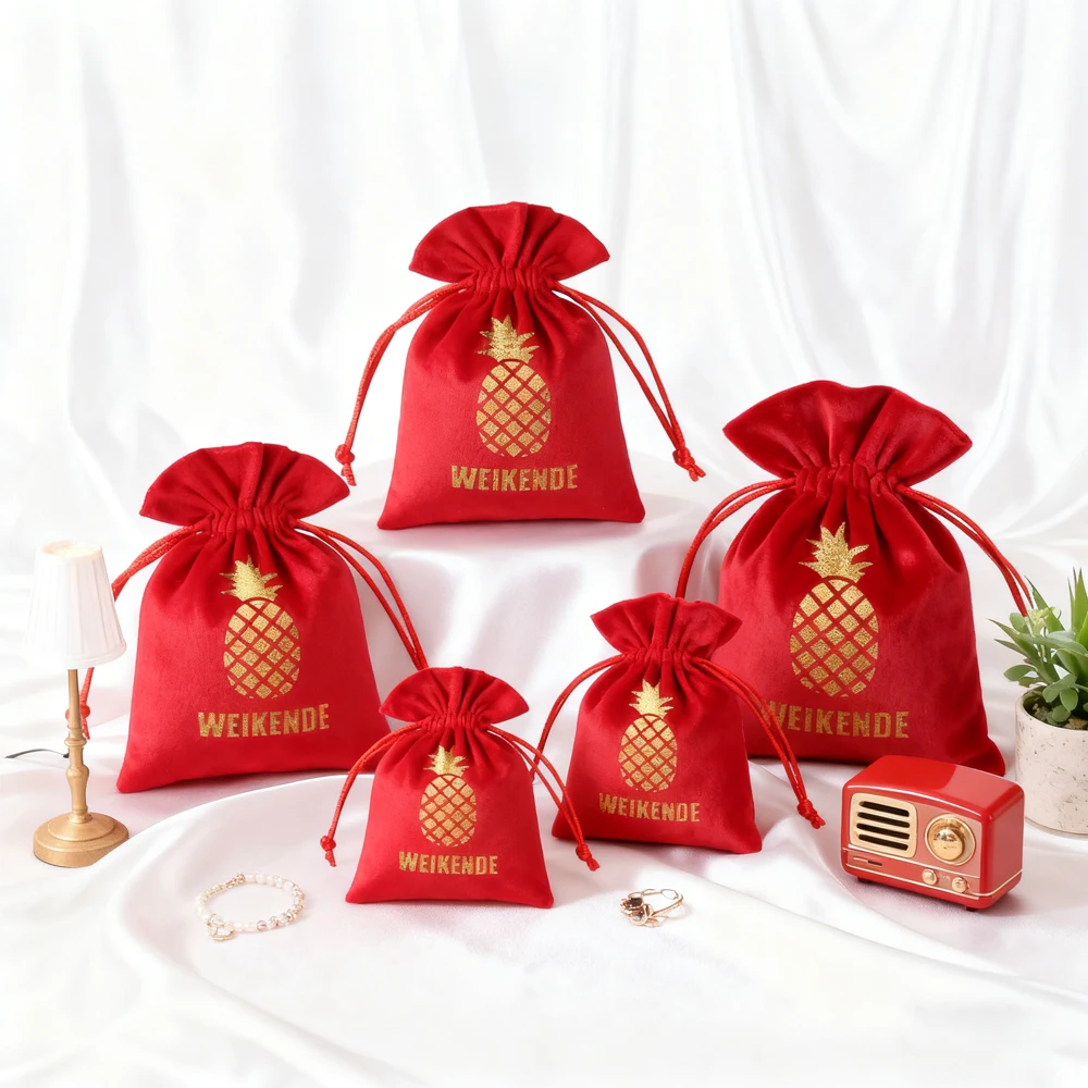 

Flannel Jewelry Bag with Logo Custom Velvet Charging Treasure Drawstring Storage Small Cloth Candle Earrings Perfume Rings Pouch