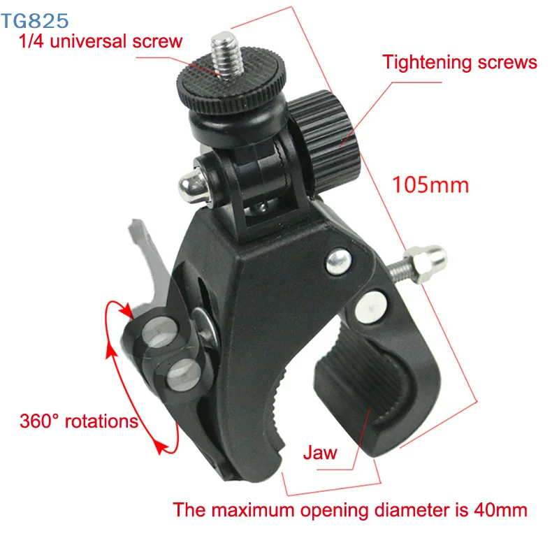 【AN】【AN】Camera Tripod Mount+Adapter Handlebar Clamp Roll Bar for  Hero 1 2 3 3+ New