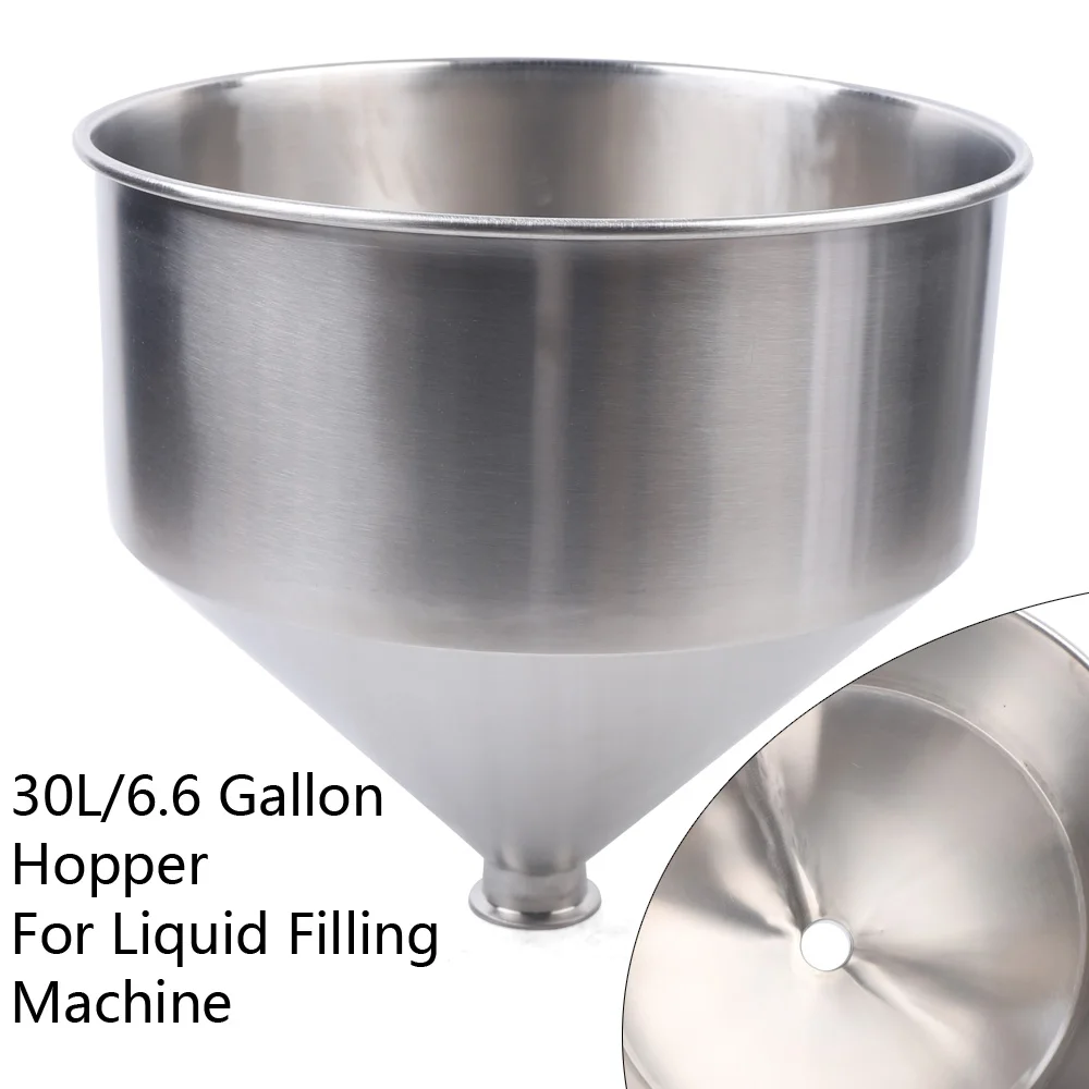 

Silver Stainless Steel Hopper(7.34Lbs Net Weight) - Top Widened Edge&Modern Style, For Agriculture/Food Processing/Home Brewing