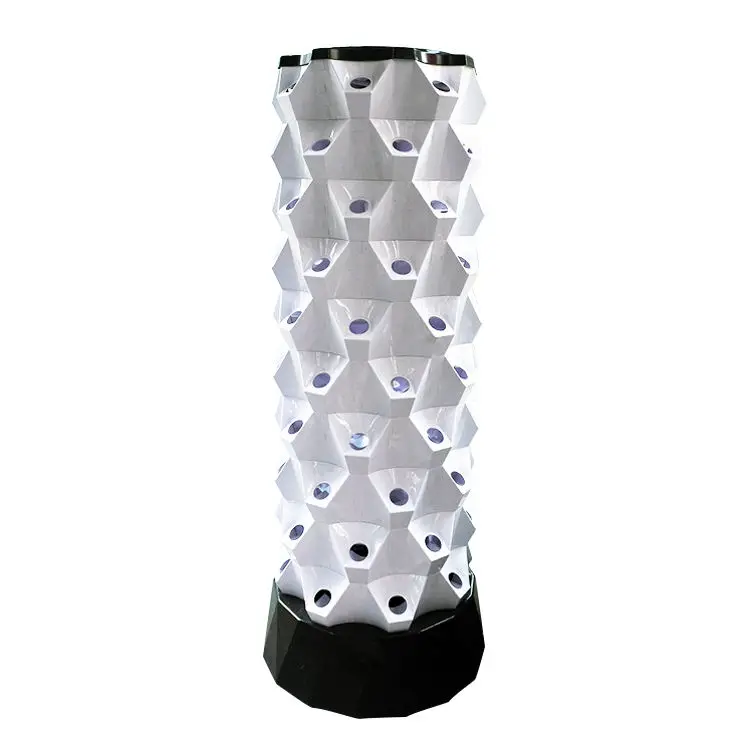 

202512 Layers 96 Holes Garden Equipment Indoor Farming Automatic Vertical Hydroponic Tower Lettuce With Grow Light