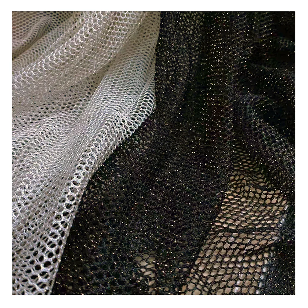 Tessuto di pizzo per abiti da sposa, tessuto a rete per biancheria morbida, cucito traforato, decorazione per la casa, regali fai da te, materiale