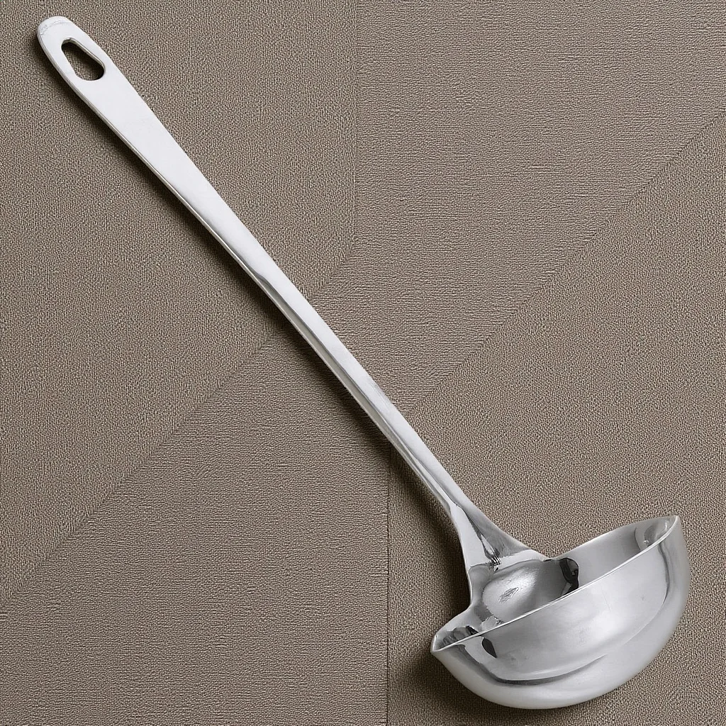 

1pc Double Spout Stainless Steel Long Handle For Soup Serving Home Kitchen Use Ladle Stainless Steel Kitchen Ladle Soup Ladles