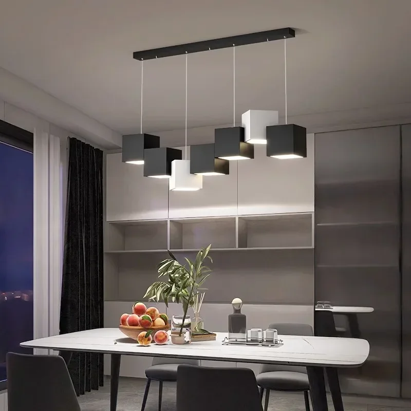 Modren Minimalist LED Pendant Lights Creative Magic Cube Design Ceilng Hanging Lamps For Dining Room Living Room Light Fixtures