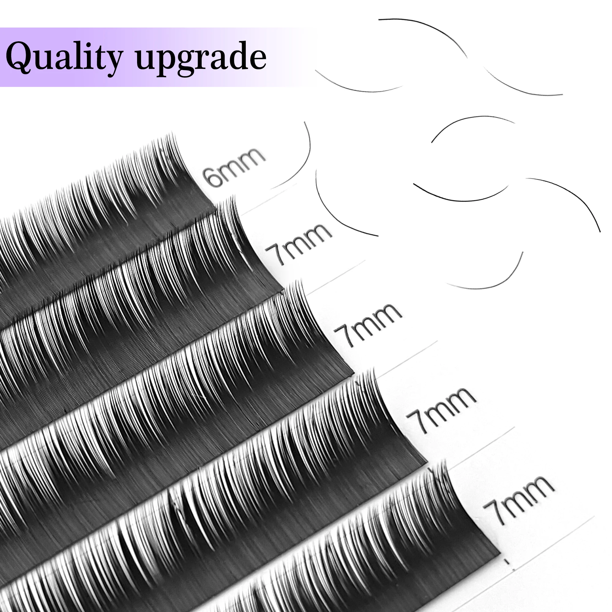 Mix 5-7mm Black Bottom Lash Under Eye Lash Extension Short Synthetic Mink Individual Lash Lower Eyebrow Lashes Makeup Tool