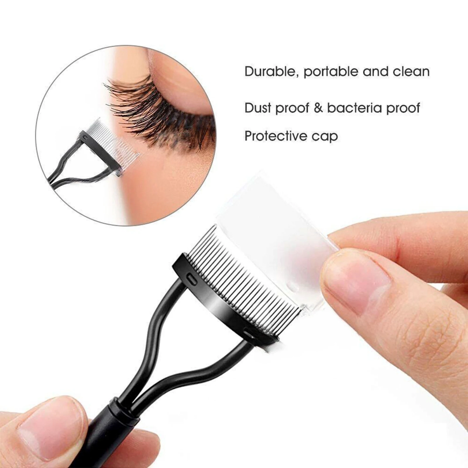 1PC Metal Eyelash Curler Lash Separator Foldable Eyelash Brush Comb Mascara Curl Beauty Makeup Lash Separator Cosmetic Tool