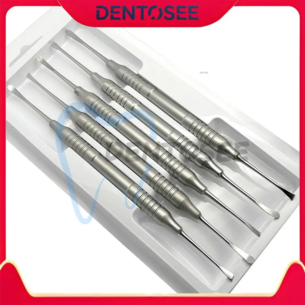 

5 Pcs Double Ended Dental Periodontal Instruments for Implant Gum Surgery Periosteal Separator Bone Tissue Surgical Tools