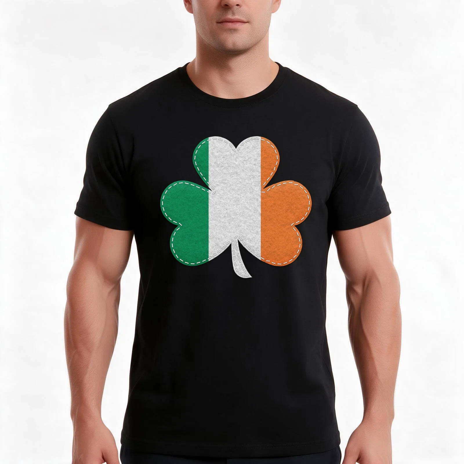 Irish Flag Irish Shamrock T-Shirt, Summer Casual Cotton Tee, Oversized Streetwear Tops, Vintage Graphic Print, Unisex Men Women