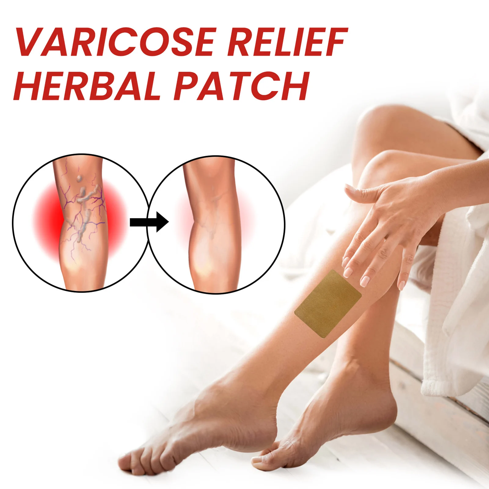 

12pcs Vasculitis Swelling Patch Phlebitis Angiitis Repair Spider Earthworm Legs Unblock Blood Vessel Varicose Veins Treatment