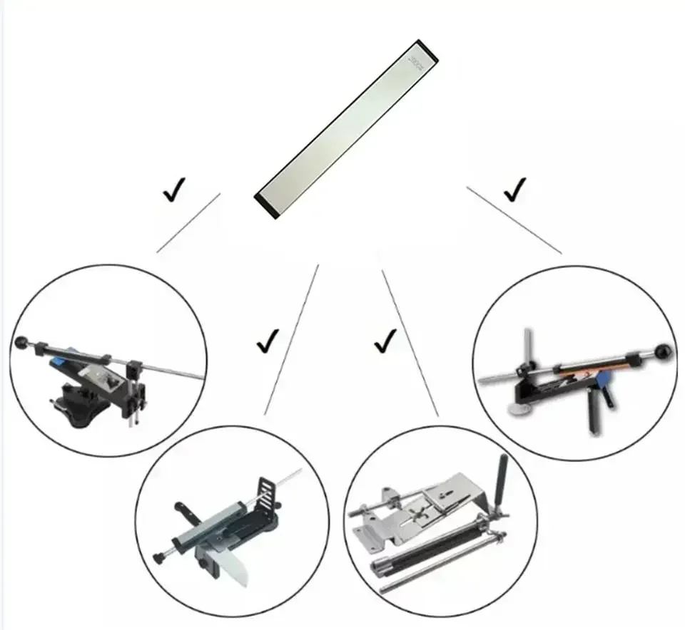 4PCs Professional sharpening of tools Non-slip base Large diamond sharpening stone specialized field kitchen knife sharpner Tool