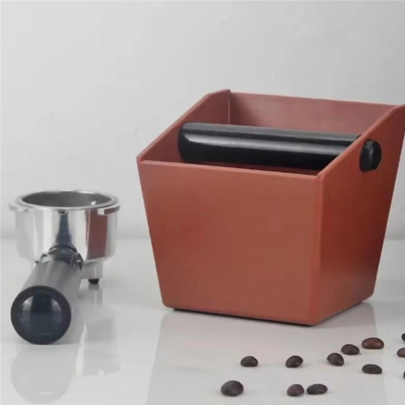 Coffee Knock Box Espresso Coffee Grounds Container Anti Slip Dump Bin Bucket Powder Beveled Coffee Grind Bin Professional Tool