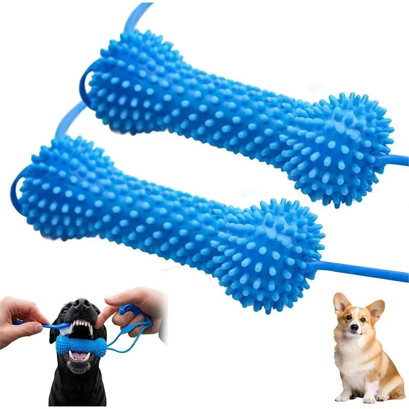 Dual Action Dog Dental Chew Stick Toy, Easy Teeth Brushing Cleaning Molar Interactive Pet Oral Care Toy Supplies