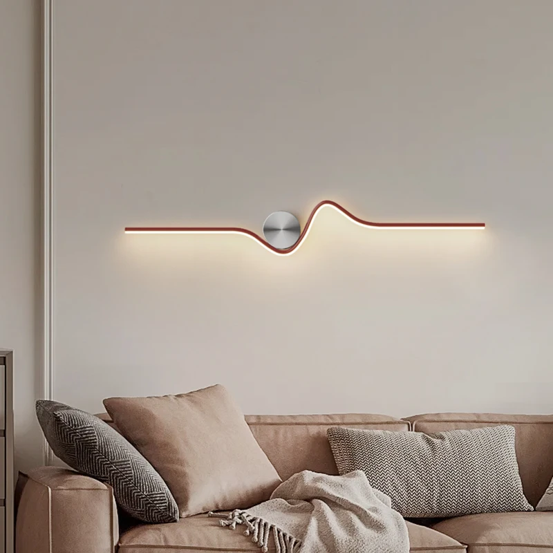 Imagem -03 - Modern Simples Alumínio Led Wall Light Lâmpada de Parede do Quarto Decoração para Casa Lâmpadas de Parede tv Sala de Estar Iluminação Interior