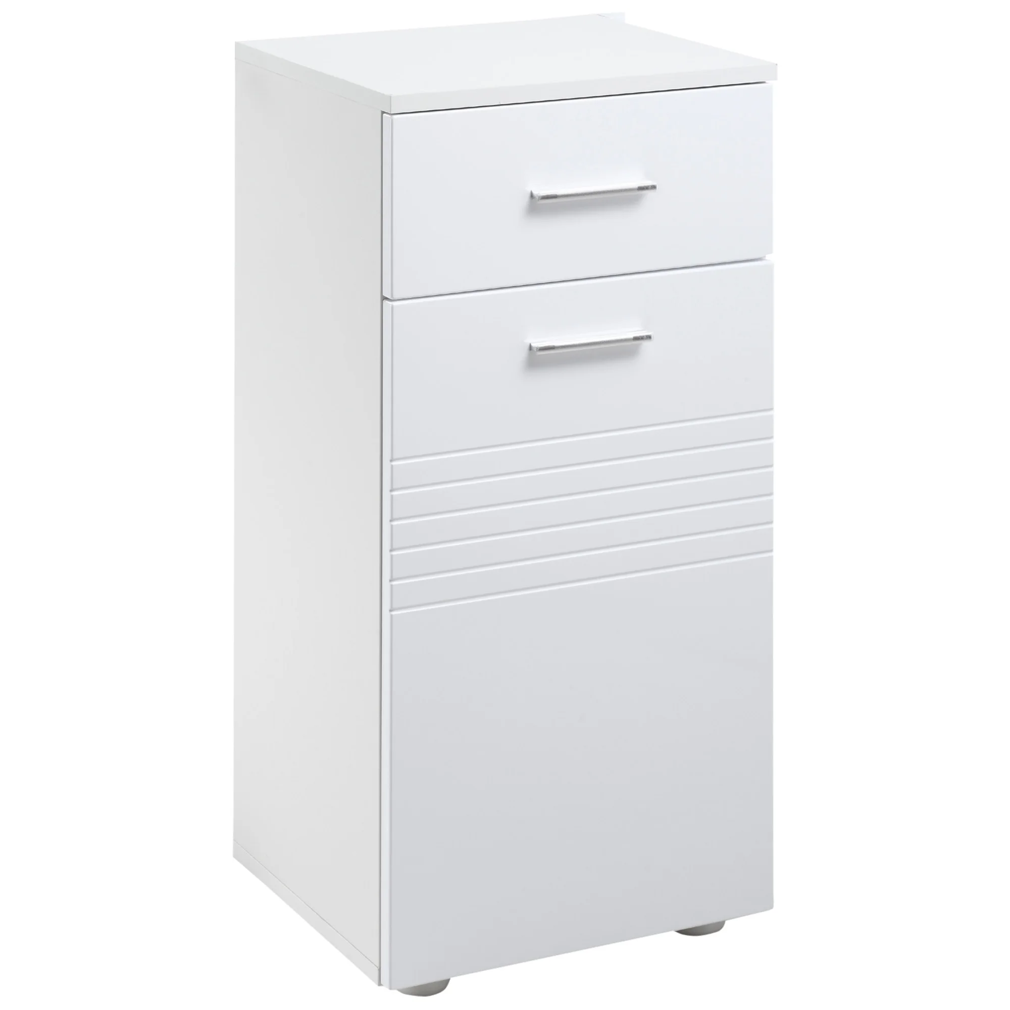 Kleankin auxiliary bathroom cabinet with door and drawer 35x30x77,5 cm White