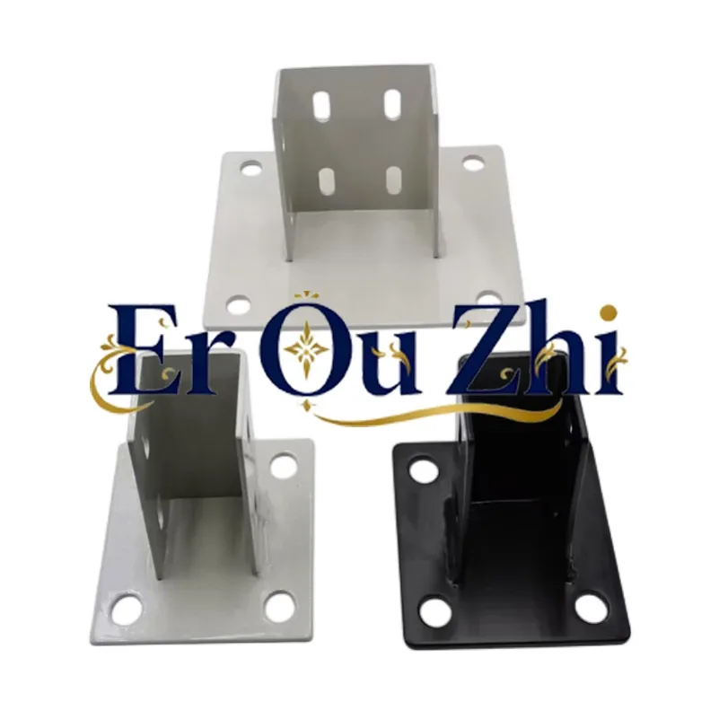 Aluminum Profile 30/40/45/60/80 Square Fixed Foot Bevel Ground Connection Support Fence Base