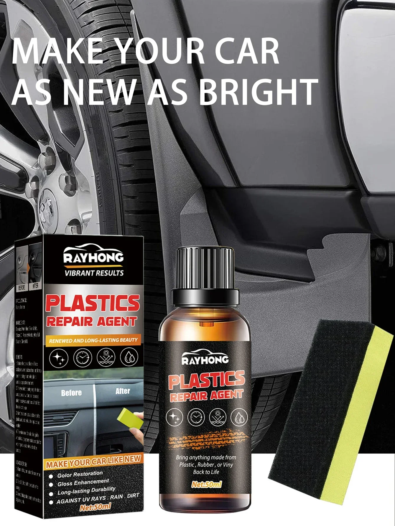 

Car Plastic Restorer Interior Leather Care Agent Refurbishment Paste Car Polishing and Repair Coating Auto Accessories