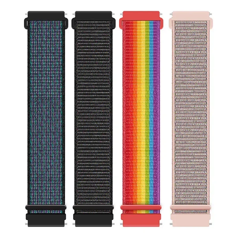 Nylon Loop 20 22mm Watch Strap For Garmin Venu 3 2/SQ 2 Plus Band Forerunner 265 255 165 168 245 Music Vivoactive 4 5 3 Bracelet