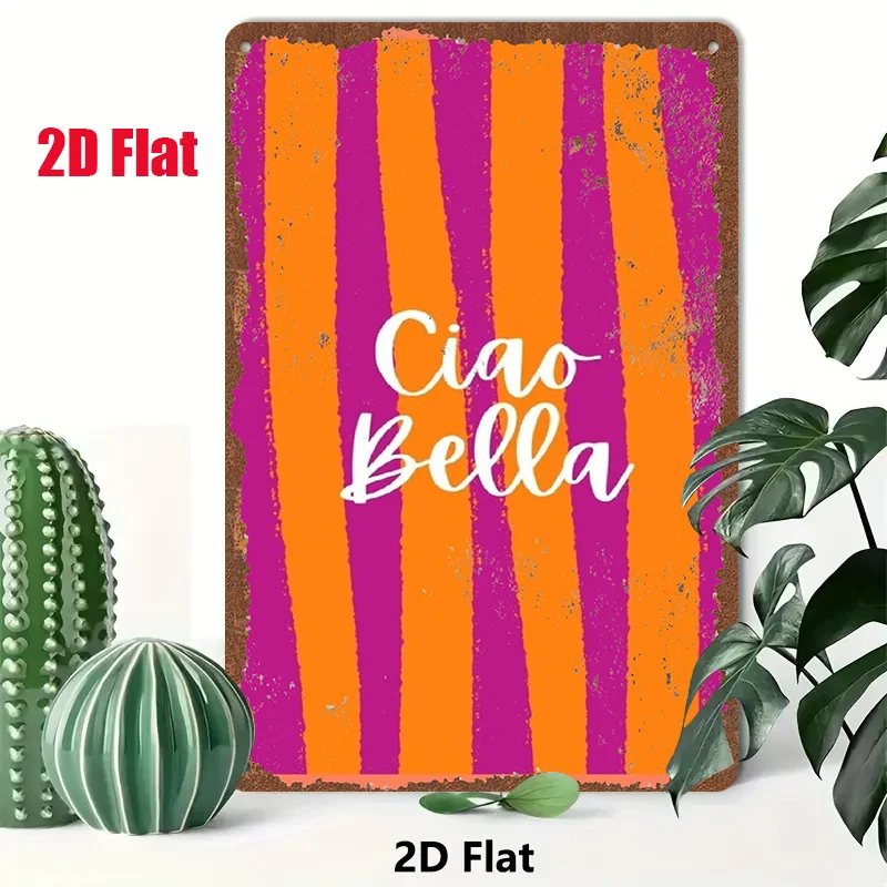 2D Flat - 1pc 2D[Flat] Metal Sign Retro Tin Painting 