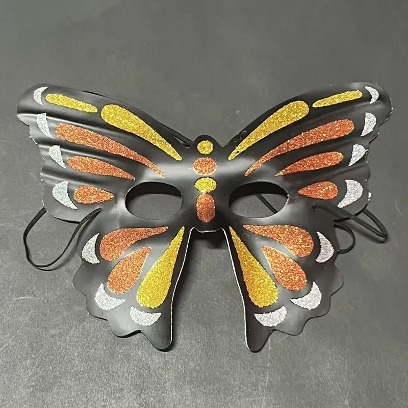 Glitter Butterfly Mask Adult Women Halloween Masquerade Cosplay Prop Festival Stage Performance Half Face Party Costume Decor