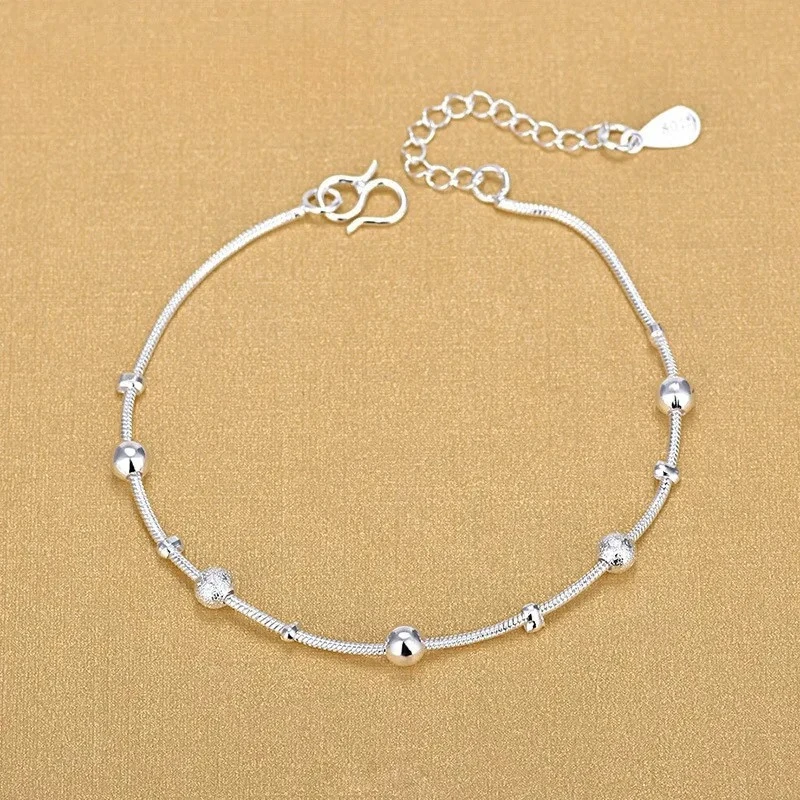 

Trendy Women Bracelet Chains Adjustable Mujer Charm 925 Sterling Silver Bohemia Jewelry Summer Holiday Design