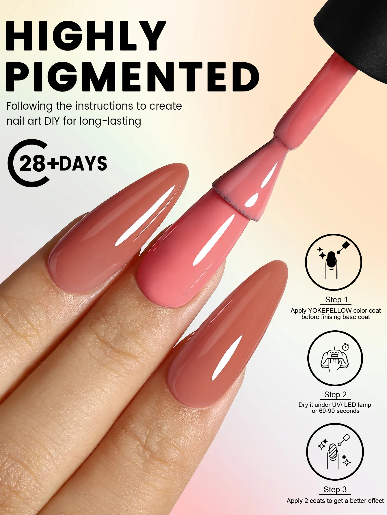 YOKEFELLOW termiczny żelowy lakier do paznokci 10ml czerwony żółty żel zmieniający kolor temperatura półtrwały lakier Soak Off Manicure UV