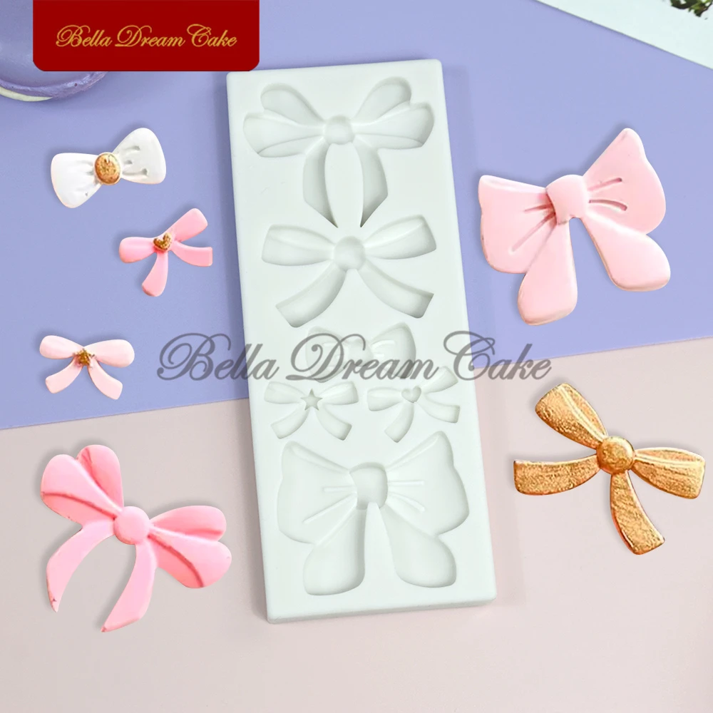 

Various Small Bow Design Silicone Mold 3D Chocolate Fondant Mould Cake Decorating Tools DIY Clay Resin Model Baking Accessories