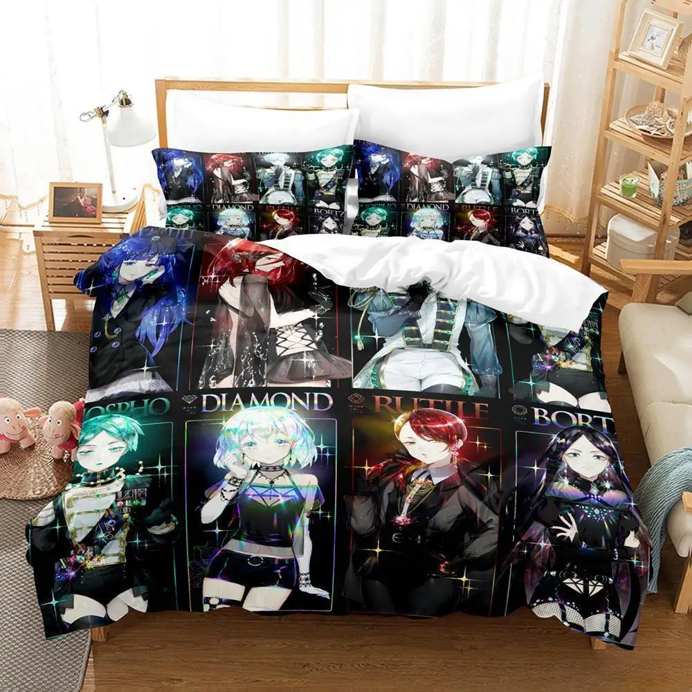 3D Print Anime Houseki No Kuni 2/3pcs Bedding Set Single Twin Full Queen King Size Bed Set Adult Kid Bedroom Duvet Cover Sets