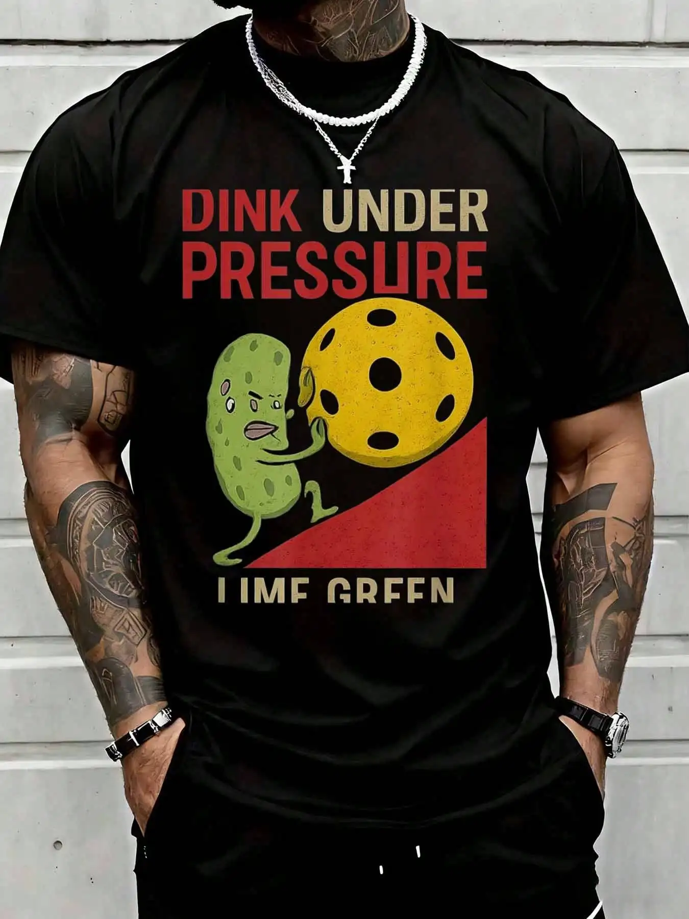 Dink Under Pressure I Imf Green Funny Pickleball Shirt For Men Women Suitable For Casual Sports Wear