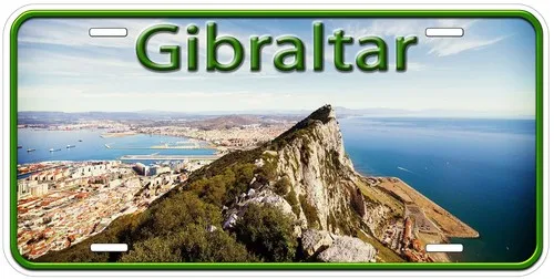 لوحة ترخيص السيارة الجديدة في جبل طارق