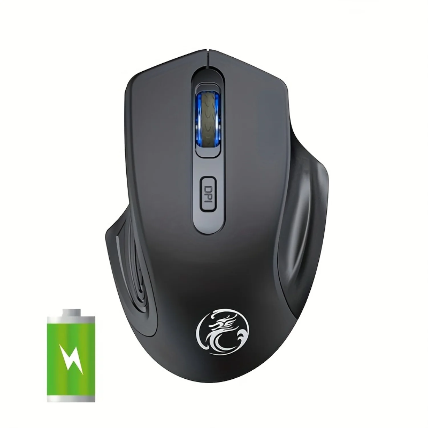 Mouse da gioco wireless ricaricabile: silenzioso, ergonomico, compatibile tramite USB per PC e laptop