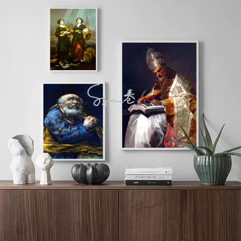 ملصق رسم فني جميل عتيق ، طباعة قماش ، لوحة زيتية ، يلتهم زحل ، ابنه ، #2