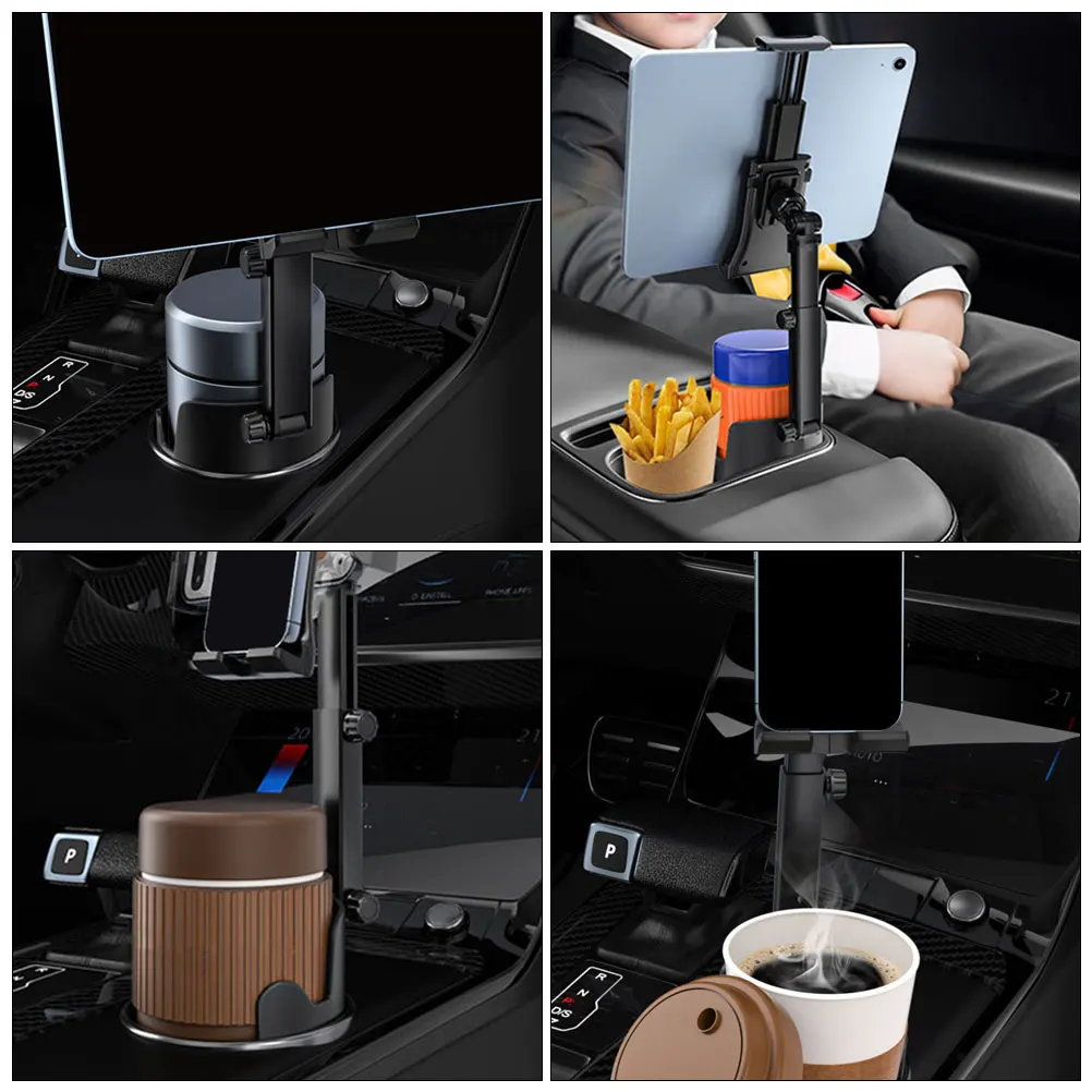 

Автомобильный подстаканник, подставка для мобильного телефона, вращающаяся на 360 градусов, компактный дизайн, держатель для напитков, автомобильные аксессуары, универсальная подходит для автомобилей