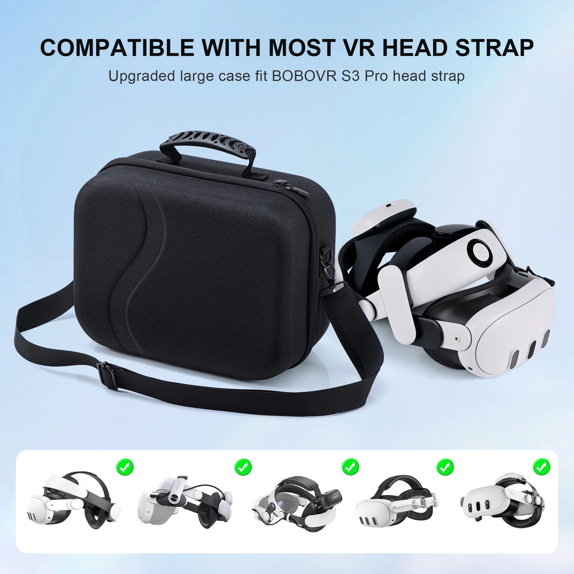 Shoulder Bag For Meta Quest 3 Travel Carrying Box Large Hard Shell Bag For Quest 3 Storage Bag VR Accessories Carrying Case