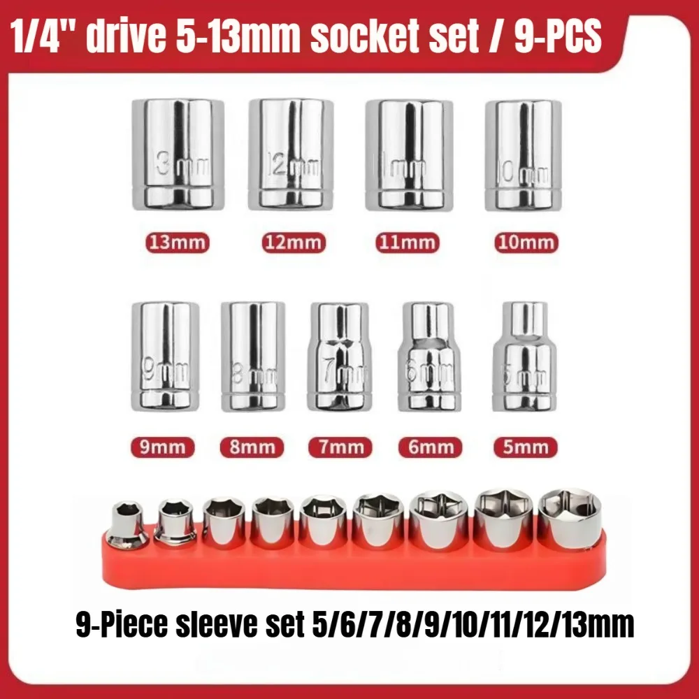 5-13mm 1/4 Steckschlüssel Set Motorrad Fahrrad Reparatur Werkzeug Hardware Auto Boot Auto Reparatur Werkzeuge Fahrrad Multitool fahrrad Werkzeug Set – Detail 10