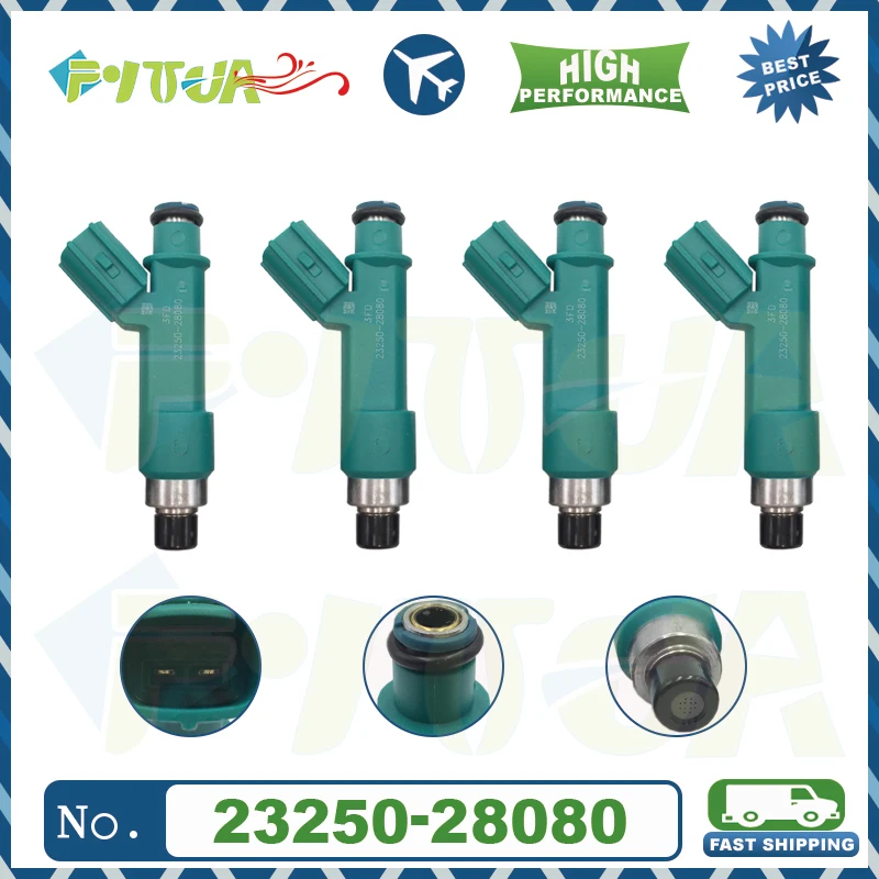 

4pcs Fuel injector 23250-28080 23209-28080 For Toyota- Camr-y Corolla- Highlander- Matrix- RAV4 Solara- Scion- TC XB