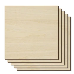 5Pcs DIY Polar Board for Crafts-12 X12 X 1/8 Inch- 3mm Thick Plywood Sheets with Smooth Surfaces-Unfinished Squares Wood Piecess