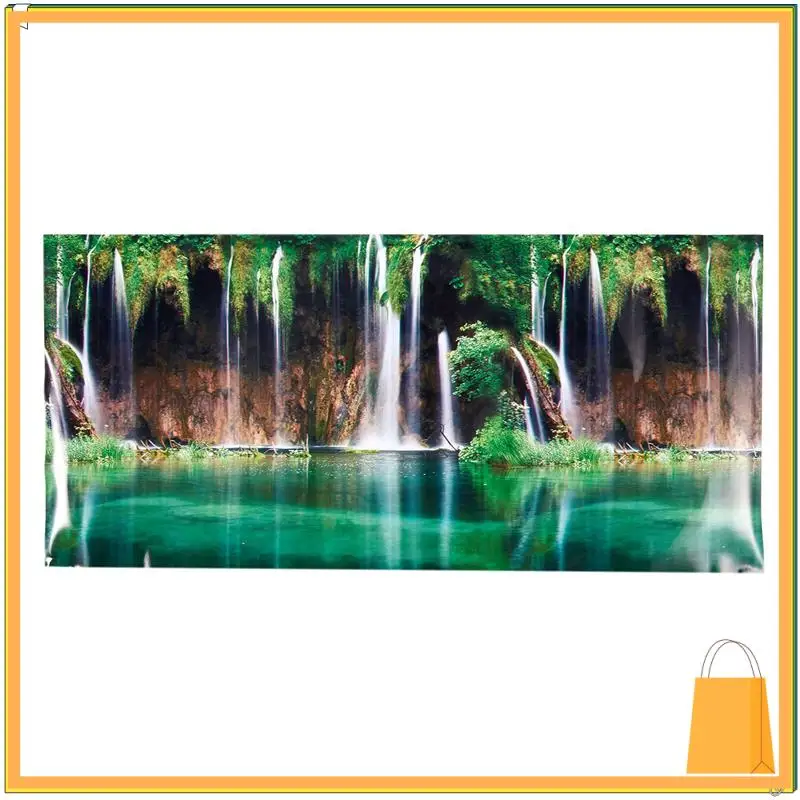 L52A-10X azul fundo do mar fresco aquário oceano paisagem cartaz fundo do tanque de peixes