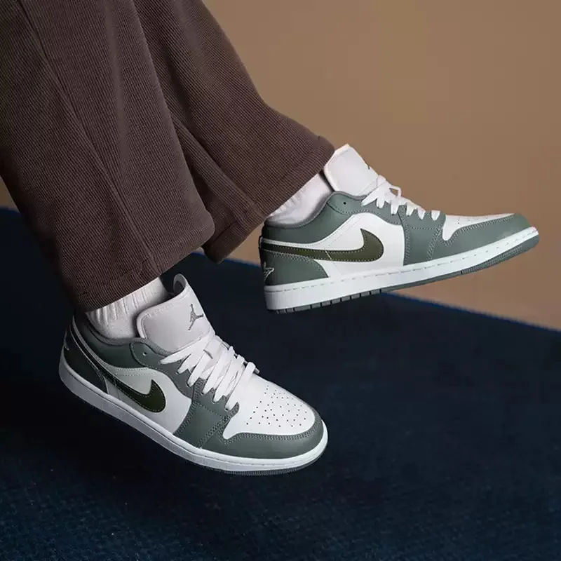 Nike Jordan AJ1 Low Retro Low-Top Sneaker for Men - Versatile Casual Trendy Basketball Sport Shoe - 553558-300