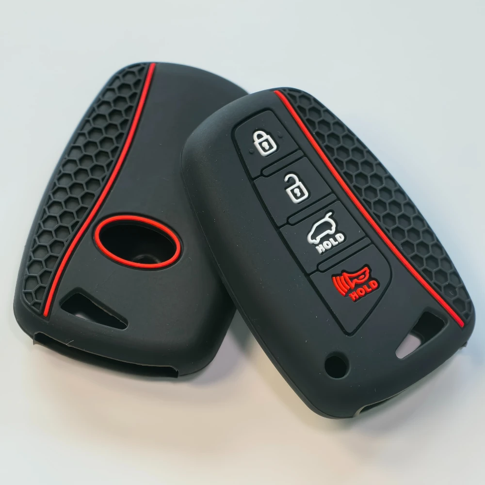 For Hyundai Grand Santa Fe 3 DM Ix45 Ix35 Genesis DH Grandeur Azera HG Equus 2013 - 2016 Silicone Car Key Case Cover Accessories