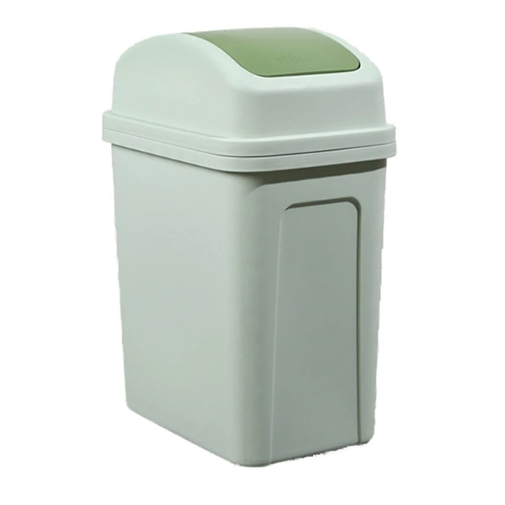 Extra Large Office Trash Can with Lid Plastic Trash Can with Lid Waste Paper Basket Garbage Can