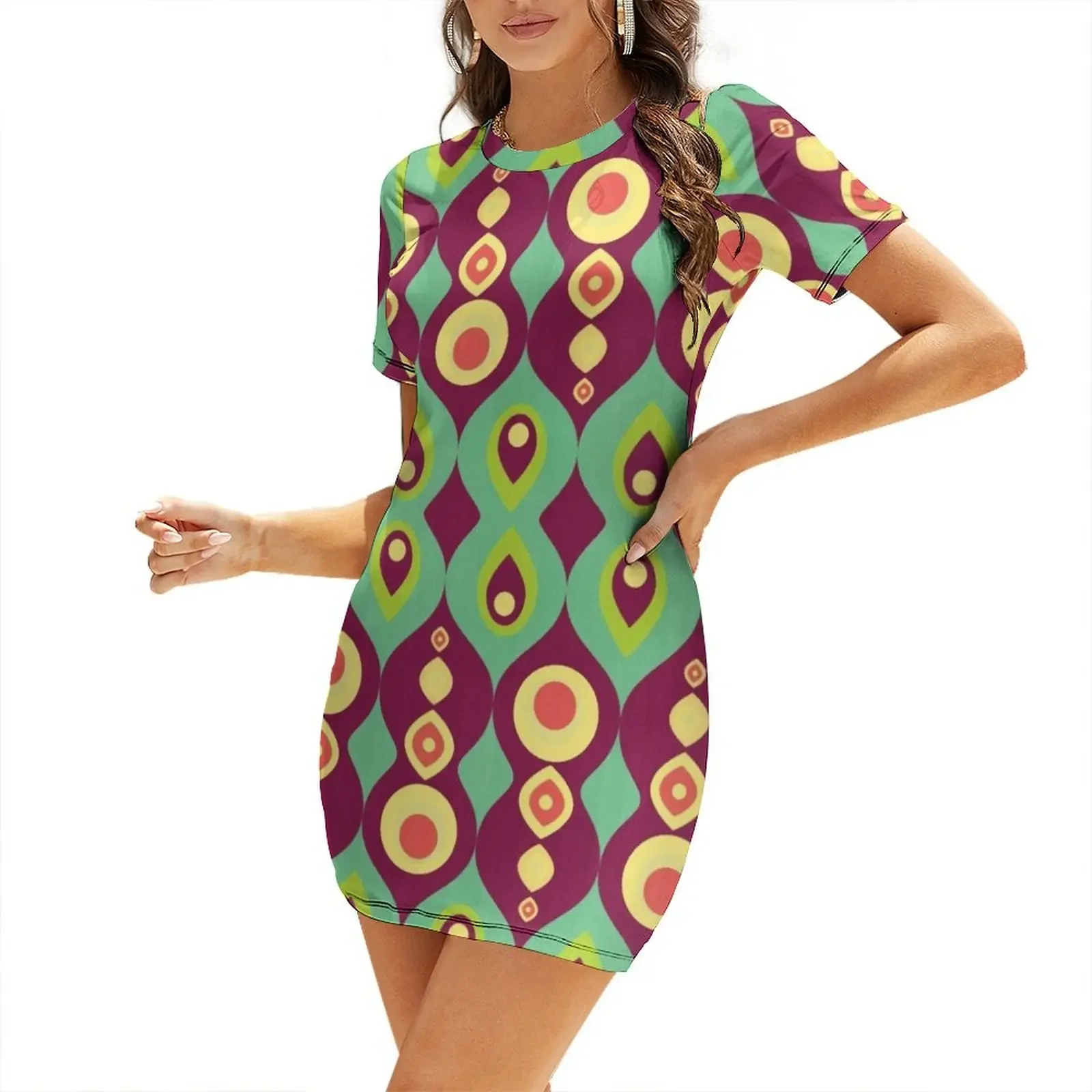 

1001 Nights Short-Sleeved Dress festival outfit women dresses with long sleeves Female clothing bandage dress Dress
