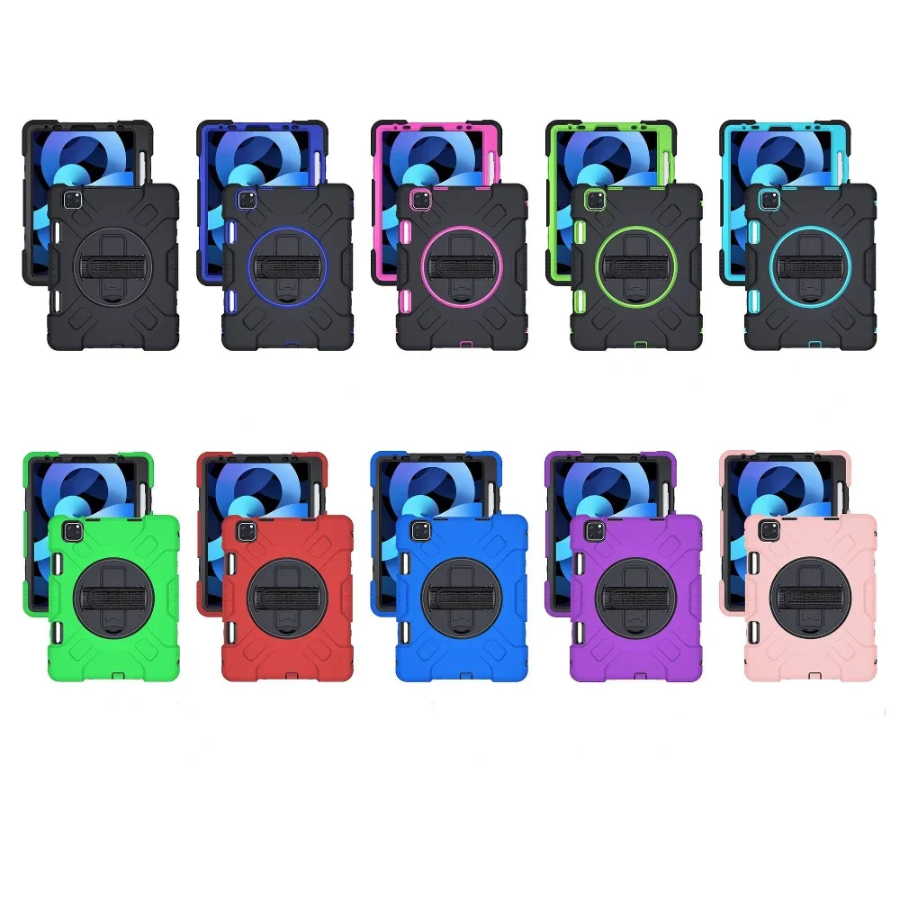 

10pcs 360 Rotate Kickstand Tablet Case For iPad Pro 11 12.9 2018 2020 2021 10.5 Shockproof Protective Cover for IPad Mini 4 5 6