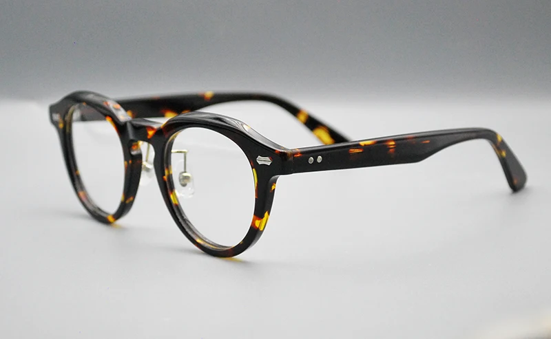 ALICIA Neue Mode Retro Runde Spektakel Luxus Acetat Brillen Kleine Größe Brillen Optische Verordnung Rahmen Mann Frauen – Detail 10